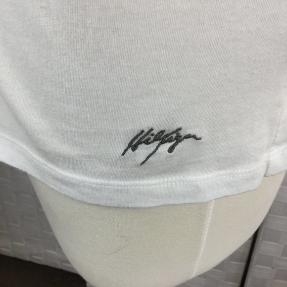 Tommy Hilfiger White w/Silver Sequins Top, Size S - Picture 2 of 4